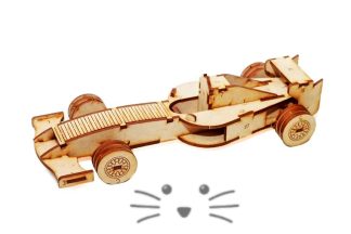 Puzzle 3D. Auto de Carreras para armar