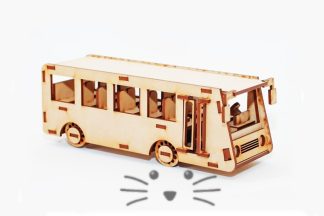 Puzzle 3D. Autobus para armar