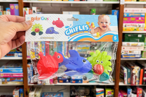 Animalitos del Mar de Goma para el Agua con Chifle