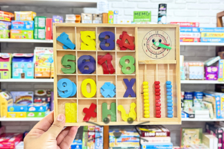 Box didáctico – Números + Abaco + Reloj