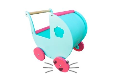 Carrito Caminador Paseo de Muñecas. Aqua