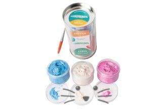 Dáctilo Pintura x3 colores Metalizados + Pincel