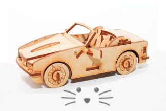 Puzzle 3D. Auto Descapotable para armar