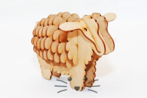 Puzzle 3D. Oveja para armar