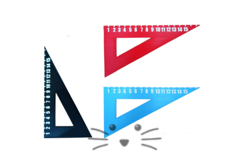 Escuadra con Números Grandes y Táctiles