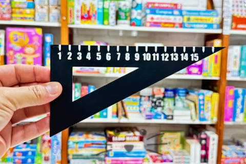 Escuadra con Números Grandes y Táctiles