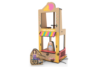 Heladería de Madera con Personajes y Muebles