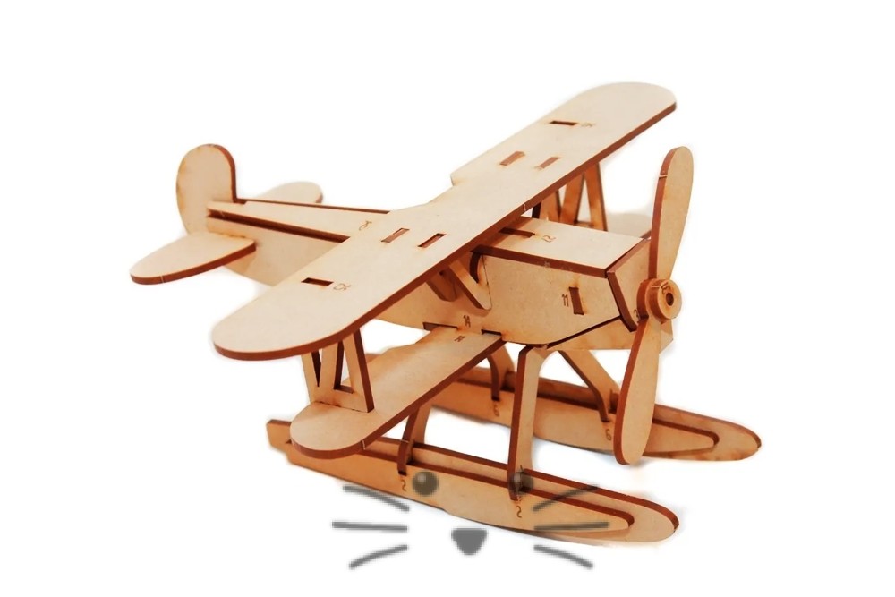 Puzzle 3D. Hidroavión para armar