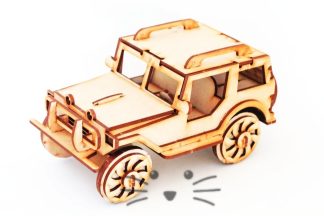 Puzzle 3D. Jeep para armar