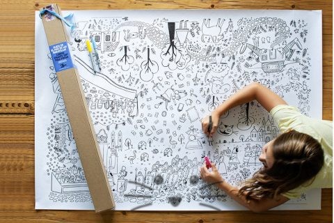 Lámina Gigante para Pintar. Alicia en al País de las Maravillas