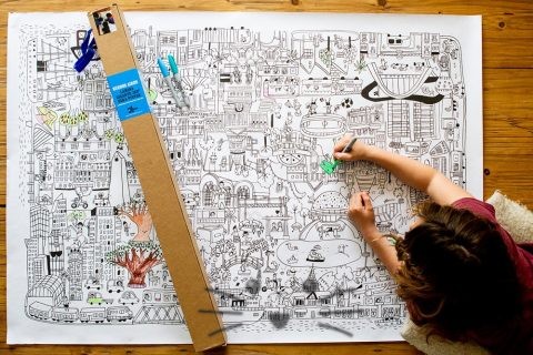 Lámina Gigante para Pintar. Buenos Aires