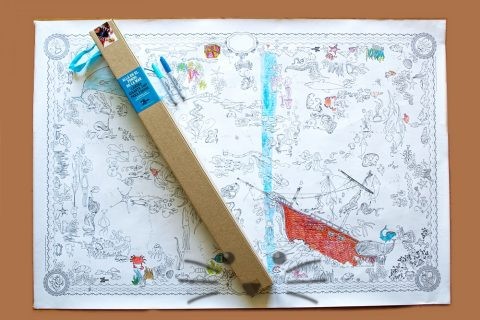 Lámina Gigante para Pintar. Allá en el Fondo del Mar