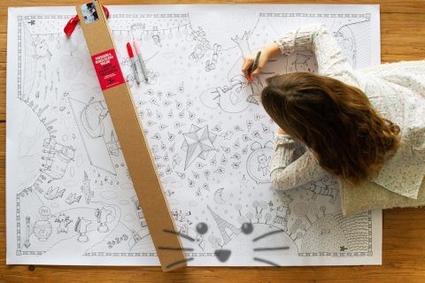 Lámina Gigante para Pintar. Pintando a Maria Elena Walsh