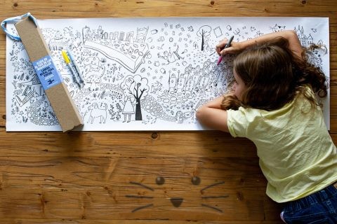 Lámina Mural para Pintar. Alicia en el País de las Maravillas