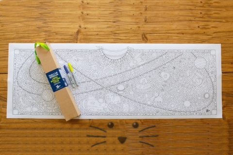 Lámina Mural para Pintar. Viaje a las Estrellas