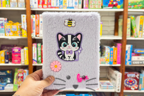 Libreta A5 Peluche - Gatito