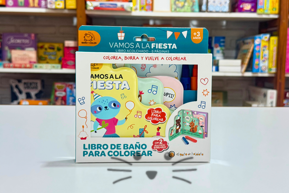 Libro de Baño para Colorear: Vamos a la Fiesta