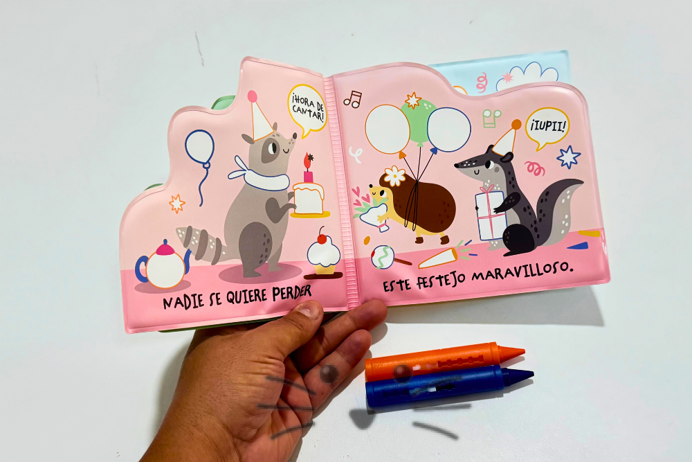 Libro de Baño para Colorear: Vamos a la Fiesta - Imagen 4