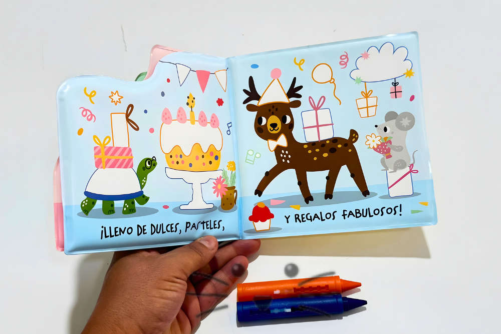 Libro de Baño para Colorear: Vamos a la Fiesta - Imagen 3