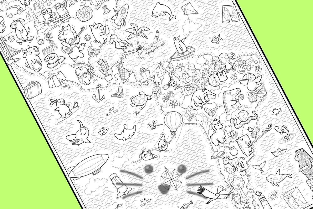 Lona Gigante para Pintar y Lavar. América