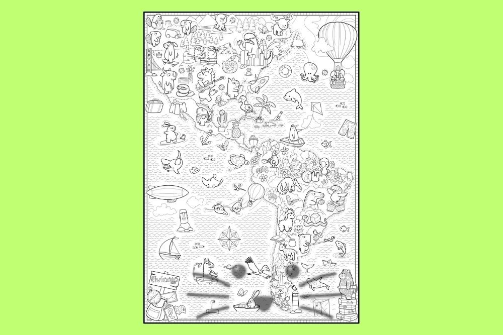 Lona Gigante para Pintar y Lavar. América - Imagen 2