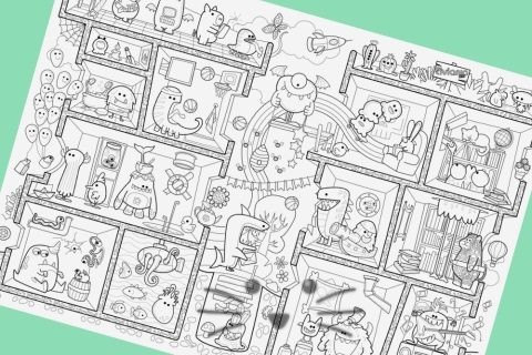 Lonita para Pintar y Lavar. Monstruos