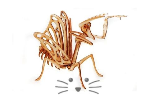 Puzzle 3D. Mantis para armar