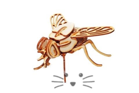Puzzle 3D. Mosca para armar
