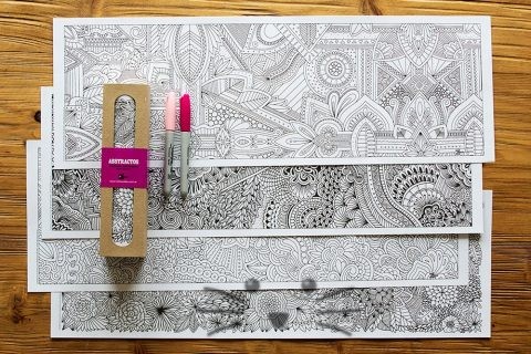 Pack x4 Láminas para Pintar. Colección: Abstractos