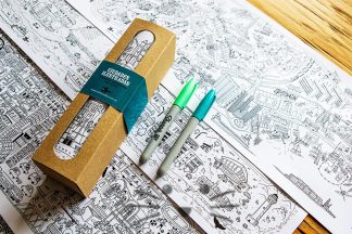 Pack x4 Láminas para Pintar. Colección: Ciudades