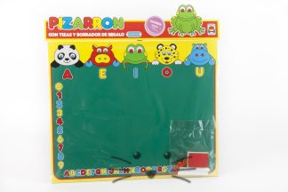Pizarrón para colgar con tizas y borrador
