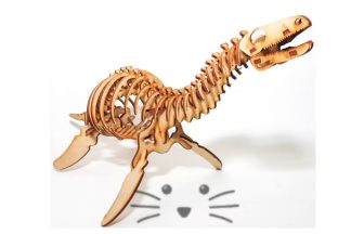 Puzzle 3D. Plesiosaurio para armar