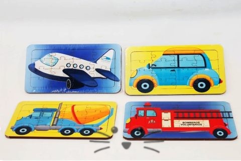 Rompecabezas 16 piezas. Transportes