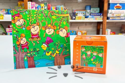 Rompecabezas de 25 piezas. Los Monos