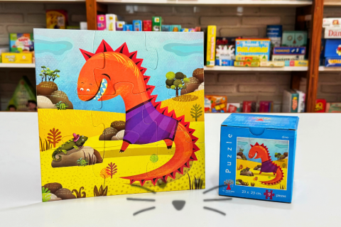 Rompecabezas de 9 piezas. Dino