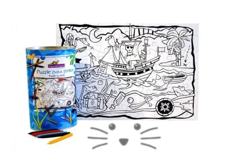 Rompecabezas para Pintar 70 piezas. Piratas