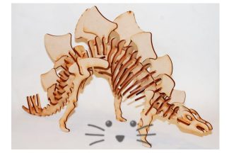 Puzzle 3D. Stegosaurio para armar