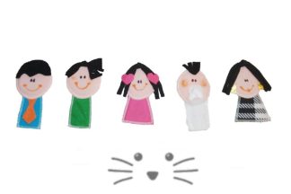 Títeres de dedo. Familia