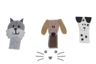 Títeres de dedo. Perritos
