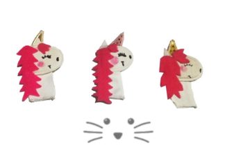 Títeres de dedo. Unicornios