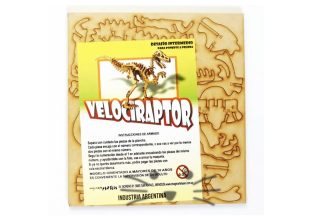 Puzzle 3D. Velociraptor para armar