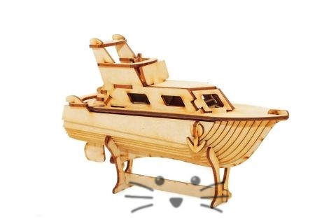 Puzzle 3D. Yate para armar